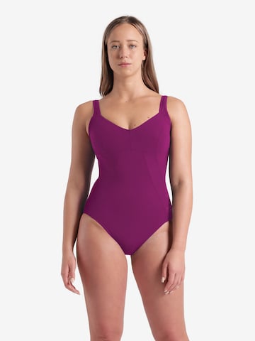 Bustino Costume intero modellante 'SHAPEWEAR Vertigo C-Cup' di ARENA in lilla: frontale