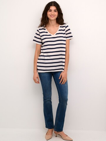 Cream T-Shirt  'Larsa' in Blau