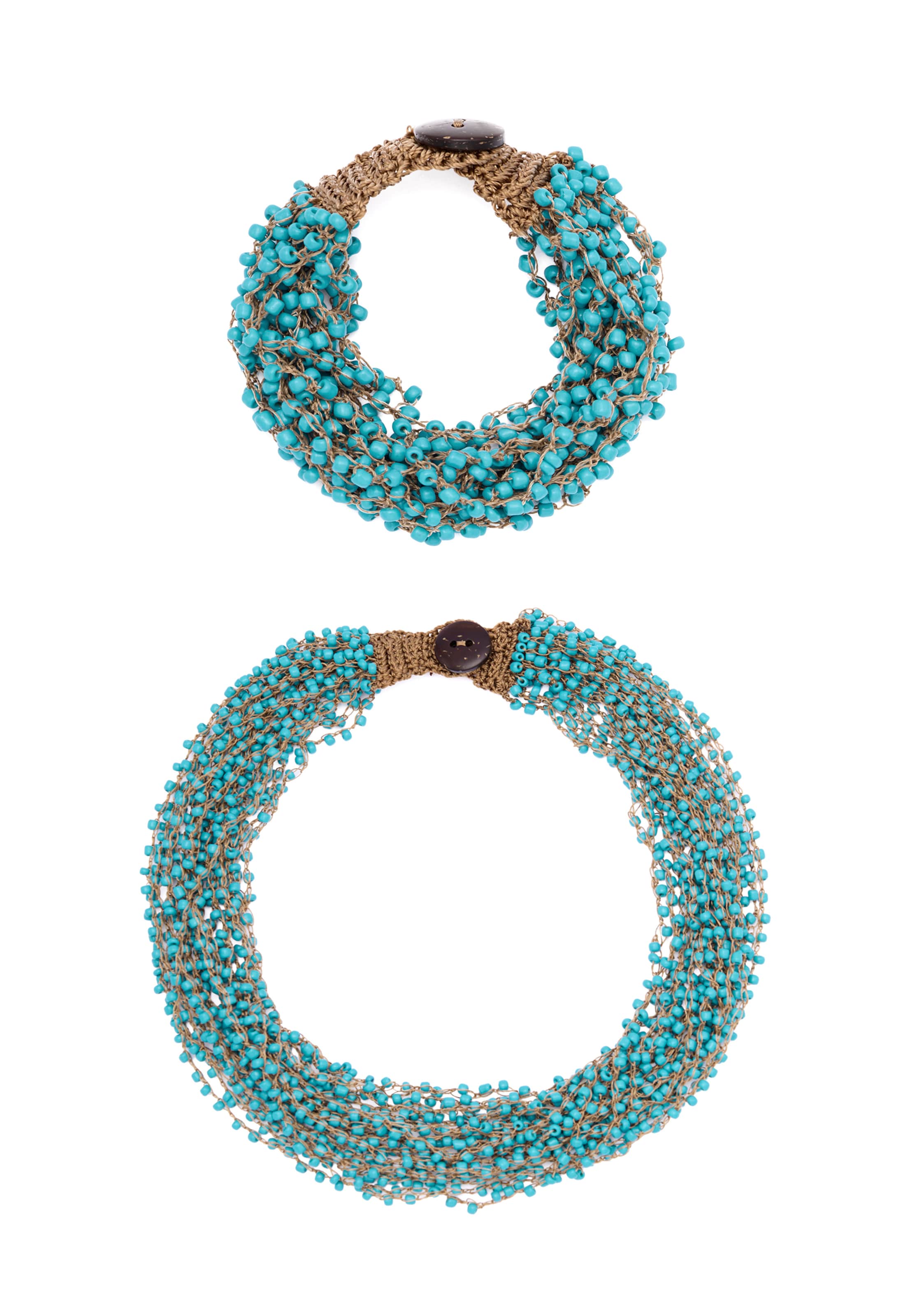 usha FESTIVAL - Conjunto de joyería en azul: frente