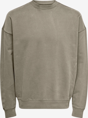 Only & Sons Sweatshirt 'ONSLucas' in Groen: voorkant