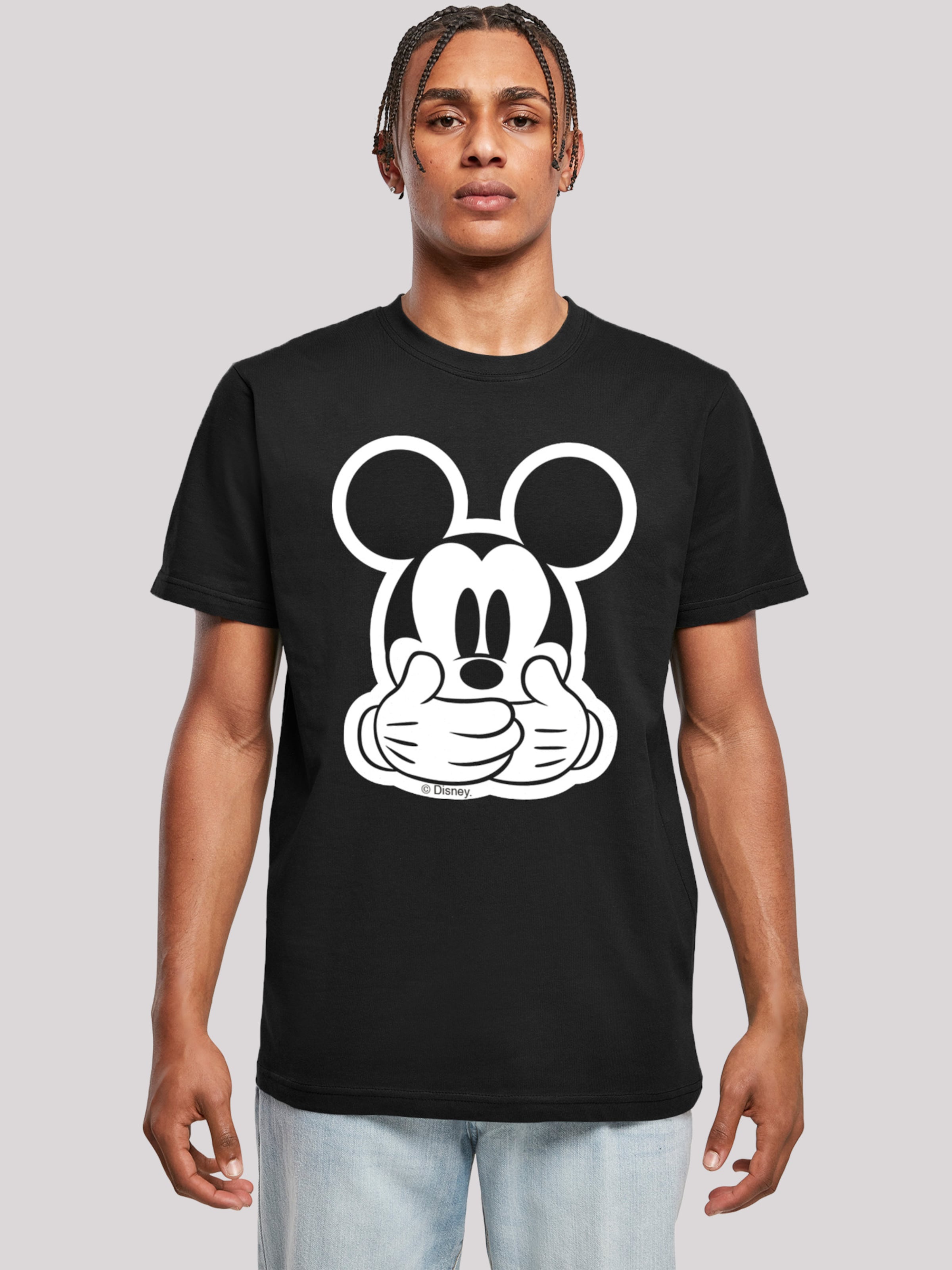 Männer Große Größen F4NT4STIC T-Shirt 'Micky Maus Don’t Speak' in Schwarz - BI57689 Männer Große Größen F4NT4STIC T-Shirt 'Micky Maus Don’t Speak' in Schwarz - BI57689