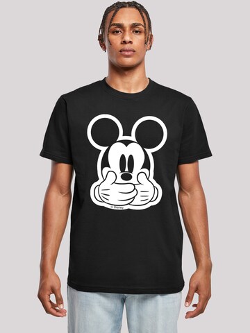F4NT4STIC Shirt 'Micky Maus Don’t Speak' in Zwart: voorkant