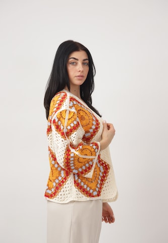 Elara Cardigan i orange
