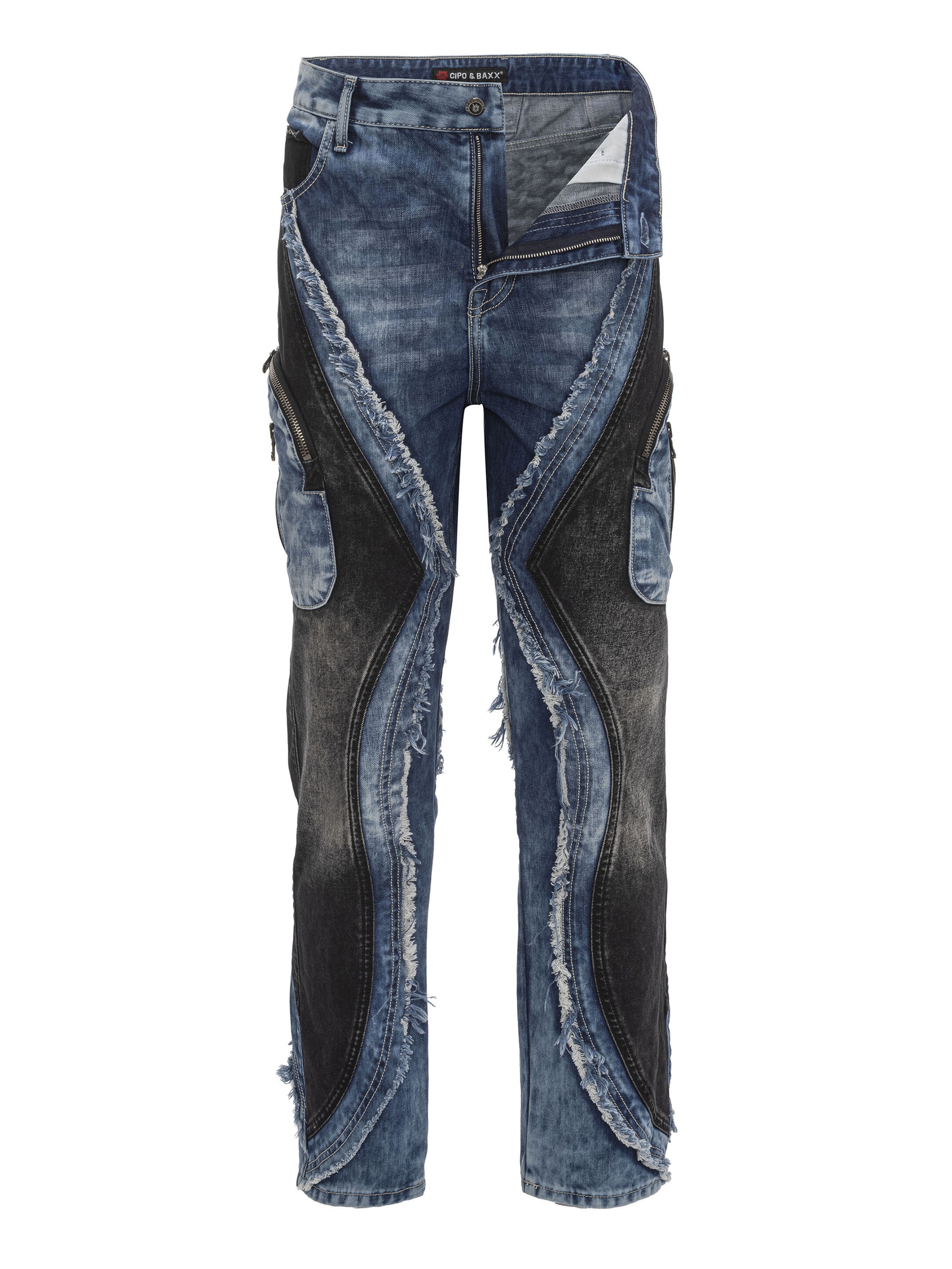 CIPO & BAXX Loosefit Jeans 'CD909' in Blauw: voorkant