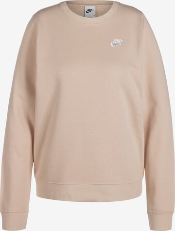 Sweat-shirt 'Club Fleece' Nike Sportswear en beige : devant