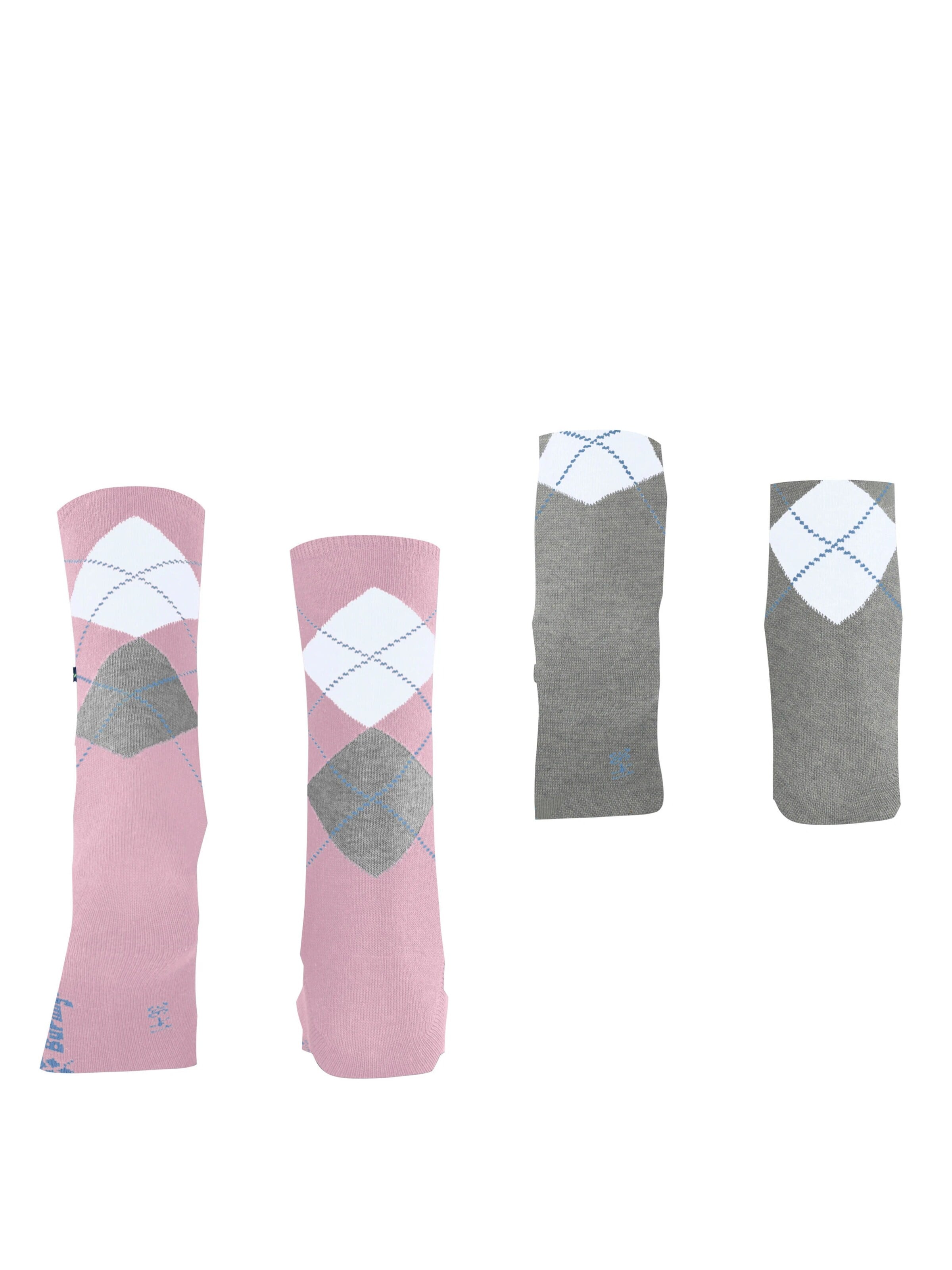 BURLINGTON Socks 'Everyday Argyle' in Pink