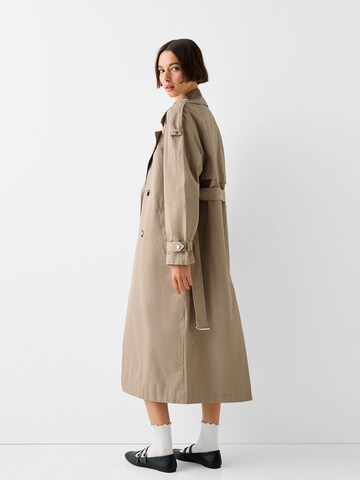 Bershka Between-Seasons Coat in Beige