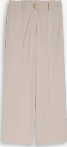 TOM TAILORWide Leg/ Široke nogavice Hlače na crtu 'Lea' - siva boja: prednji dio