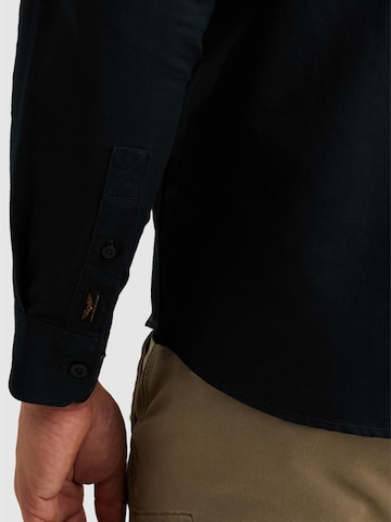 PME Legend Regular fit Skjorta 'Shirt jacket with check pattern and chest pockets' i blå