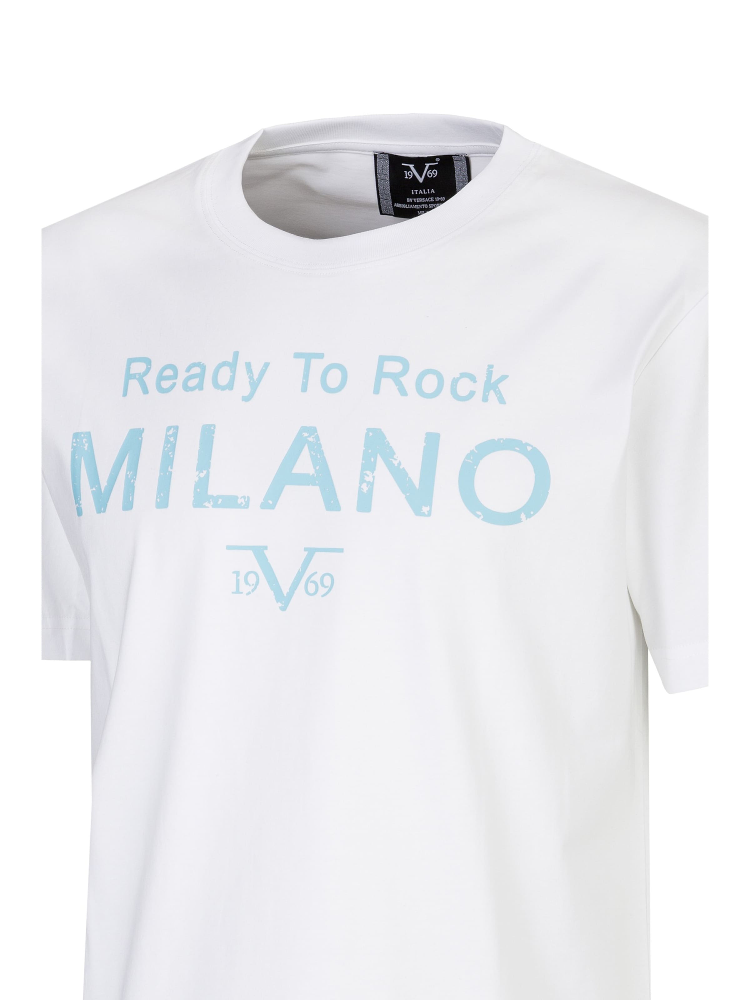 T-Shirt 'Rafael Ready To Rock' 19V69 ITALIA en blanc