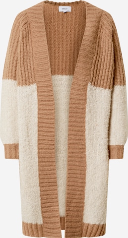 ONLY Knitted coat 'Avery' in Beige: front