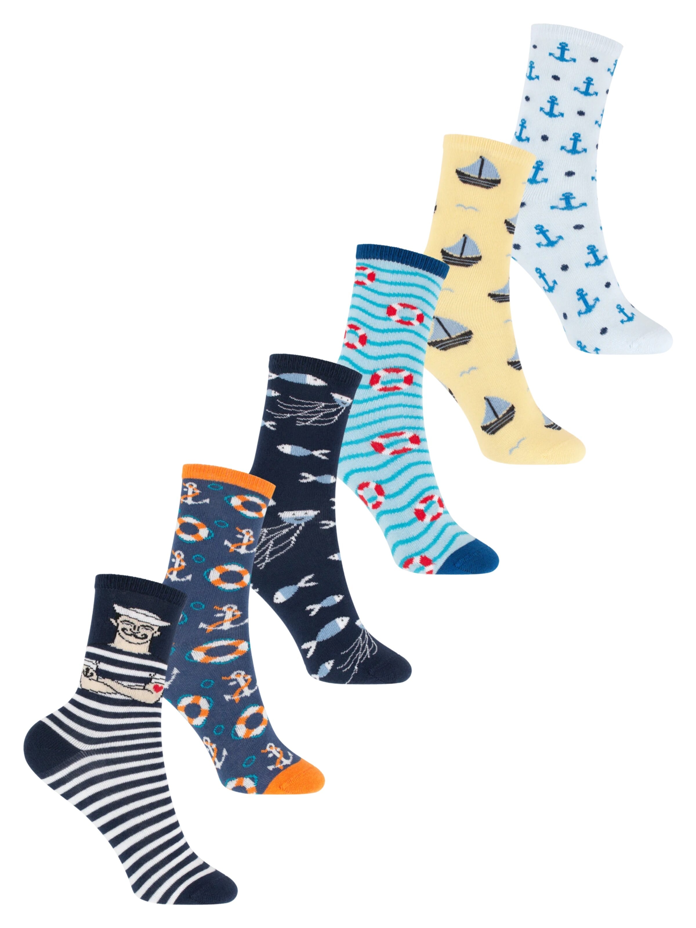 footstar Socks 'Funny Socks' in Blue: front
