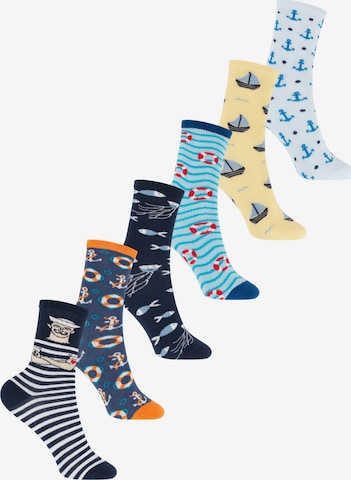 footstar Socks 'Funny Socks' in Blue: front