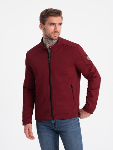 Ombre Between-Season Jacket 'OM-JANP-0138' in Red: front