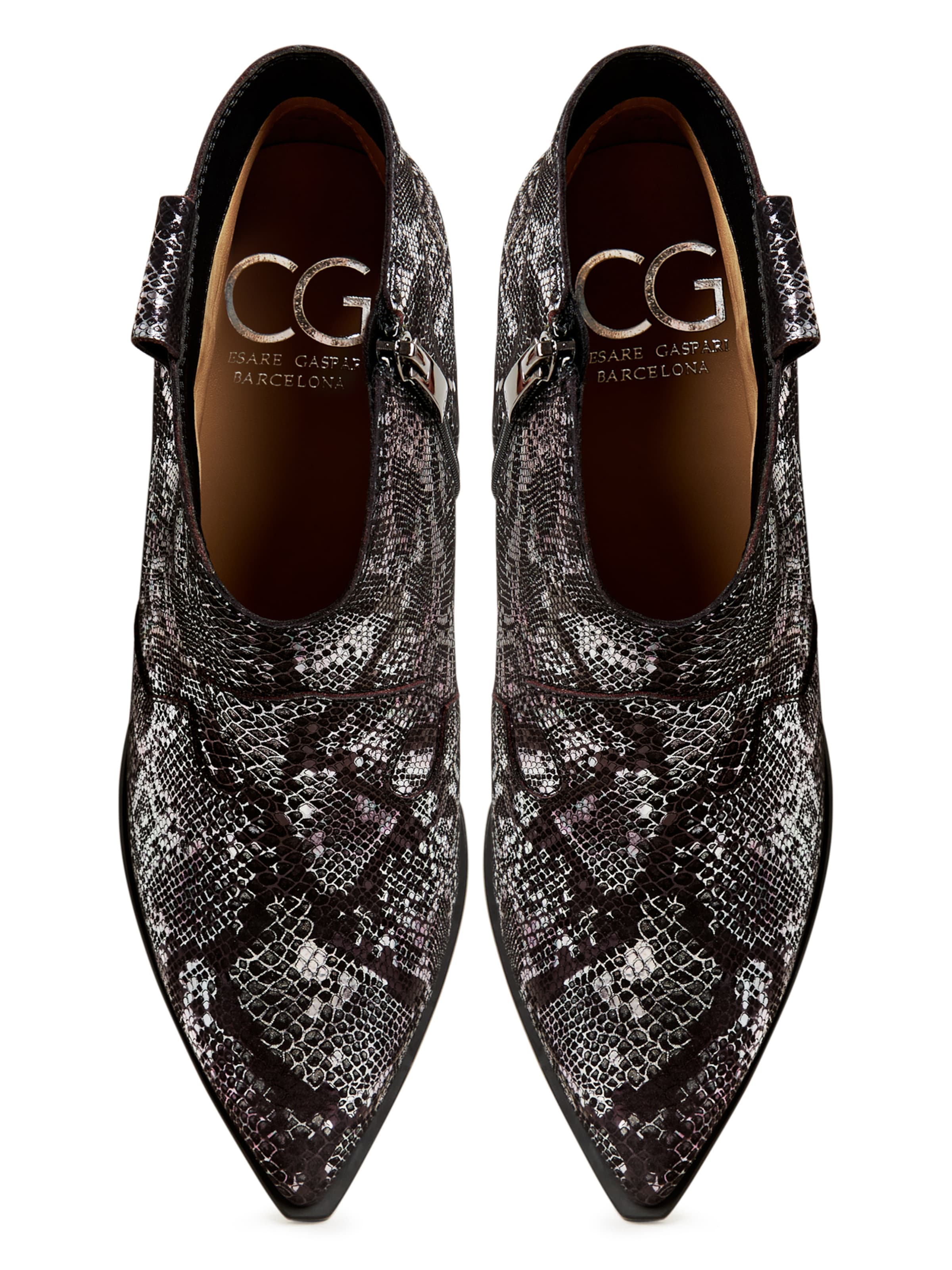 CESARE GASPARI Cowboy boot in Silver