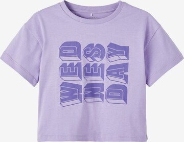 NAME IT - Camiseta 'BALONE' en lila: frente