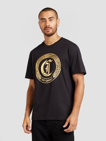 Just Cavalli T-Shirt in Schwarz: Vorderseite