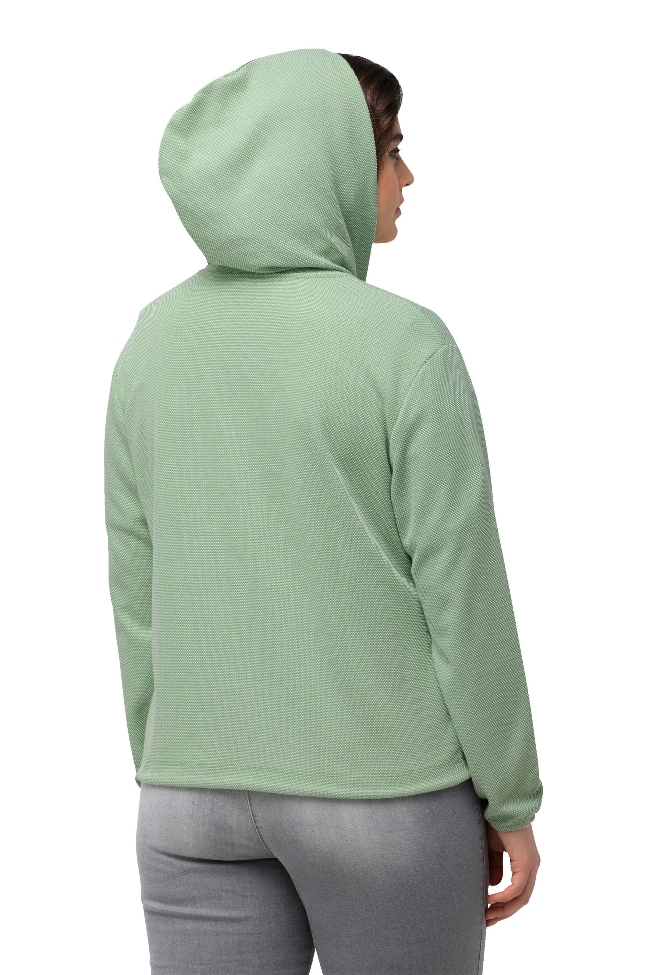 Ulla Popken Sweatvest in Groen