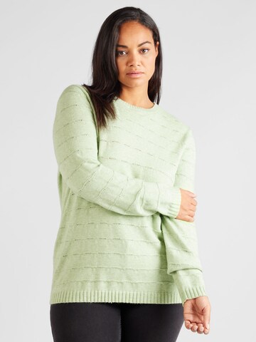 ONLY Carmakoma Sweater 'KATIA' in Green: front