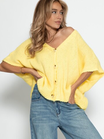 SASSYCLASSY Oversizestrickjacke‌ in Gelb