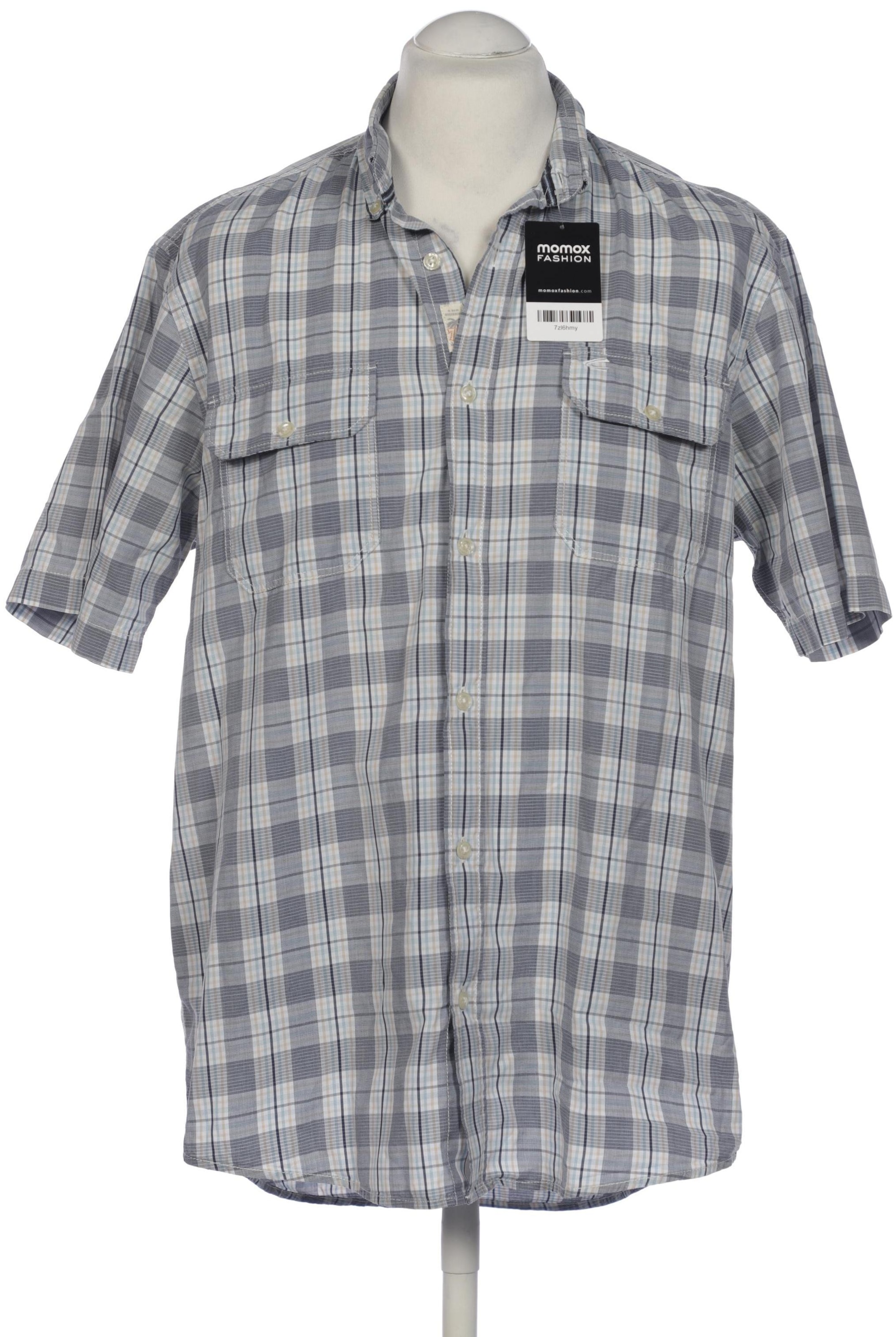 CAMEL ACTIVE Button Up Shirt in XL in Grey: front