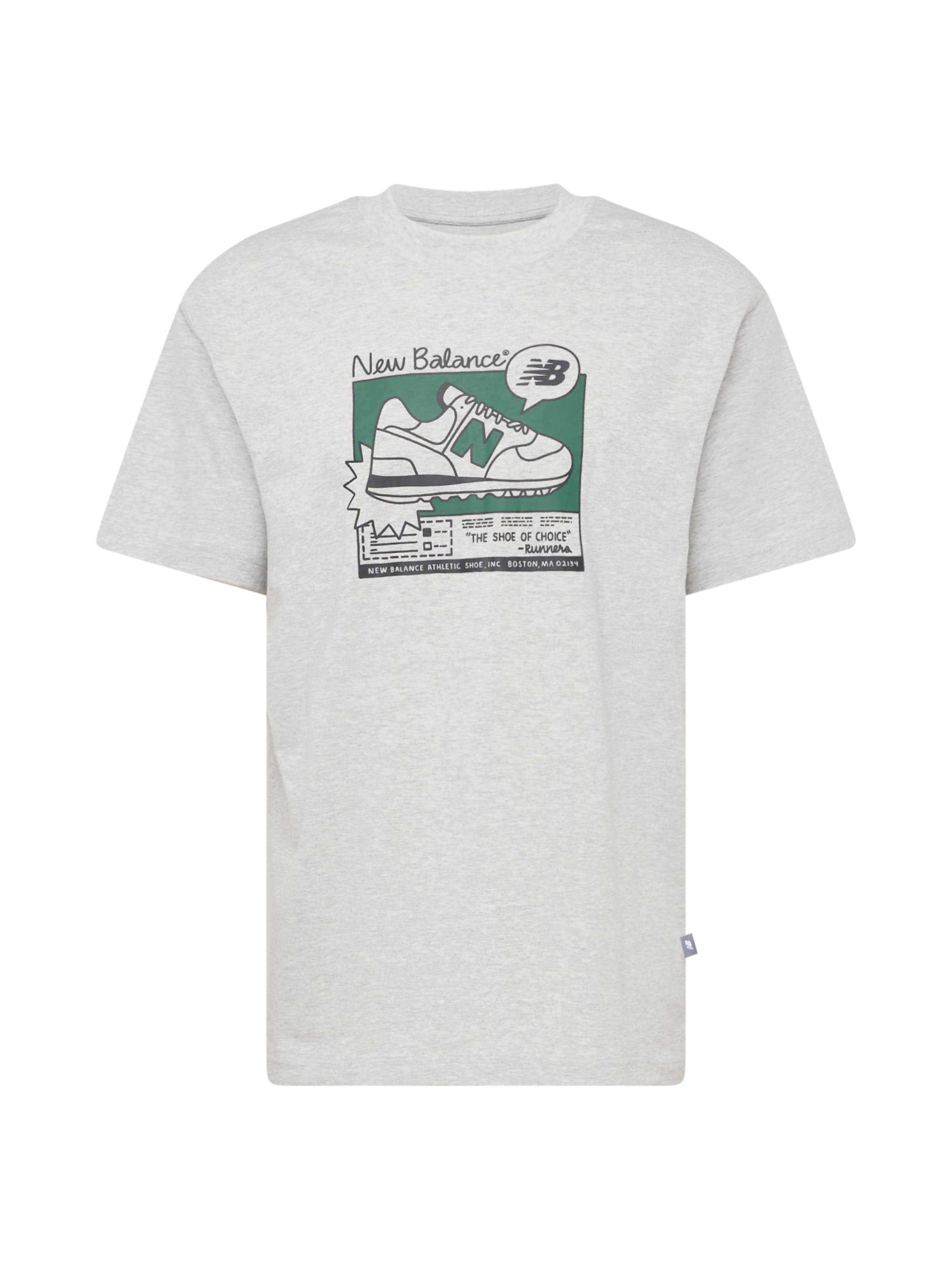 new balance Shirt in Grijs: voorkant