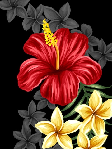 Coupe regular Chemise 'Hawaiihemd "Black Elegance"' Hawaiihemdshop.de en noir