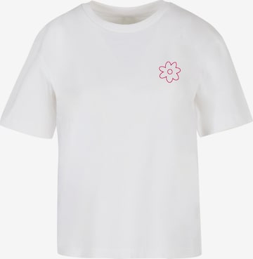 Maglietta 'Flower' di Merchcode in bianco: frontale