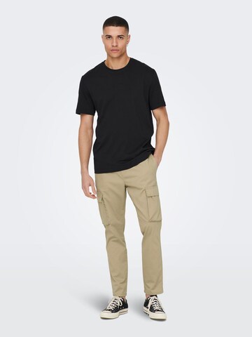 Only & Sons Regular Cargobroek in Beige