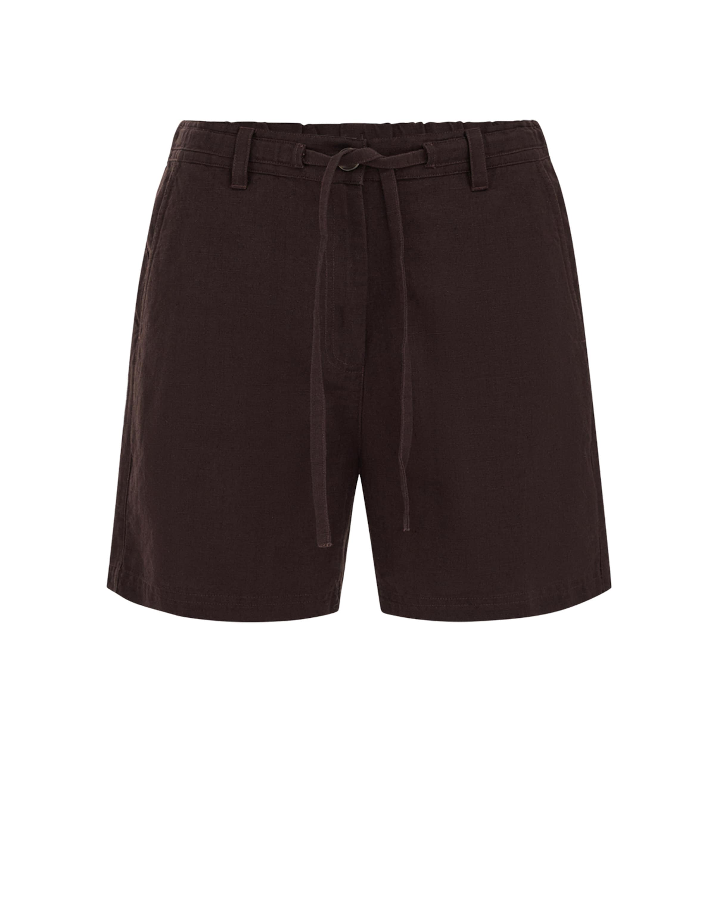 WE Fashion Свободный крой Штаны в Коричневый: спереди