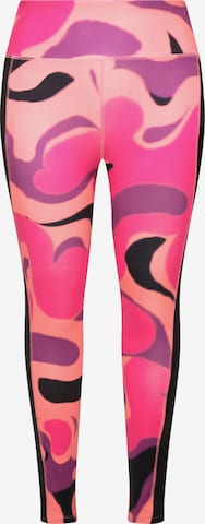 Ulla Popken Skinny Leggings in Pink: front