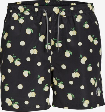 Shorts de bain 'FIJI' JACK & JONES en noir : devant