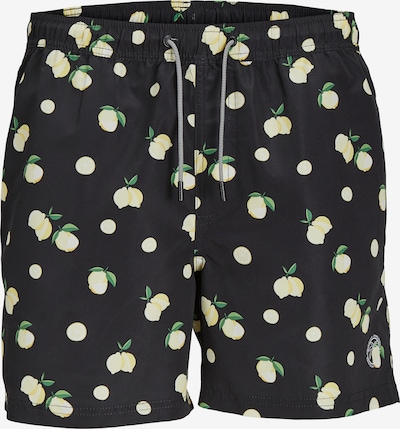 Pantaloncini da bagno 'FIJI' JACK & JONES di colore giallo pastello / giallo chiaro / verde / nero, Visualizzazione prodotti