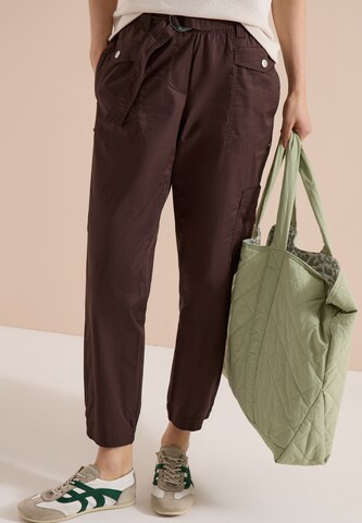 CECIL Slim fit Pants in Brown: front