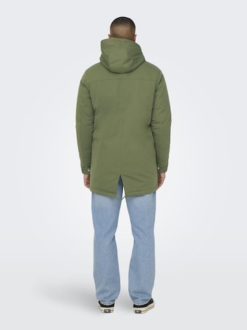 Parka mi-saison 'Alexander' Only & Sons en vert