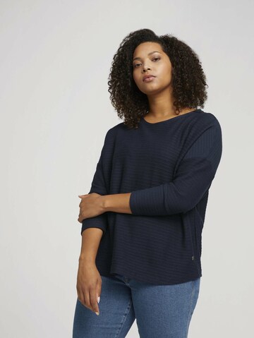 Tom Tailor Women + Shirt in Blau