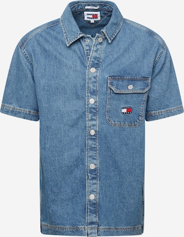 Tommy Jeans - Ajuste regular Camisa en azul: frente