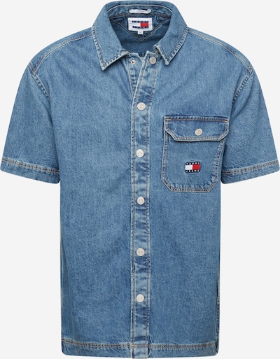 Tommy Jeans Button Up Shirt in Navy / Blue denim / Red / White, Item view