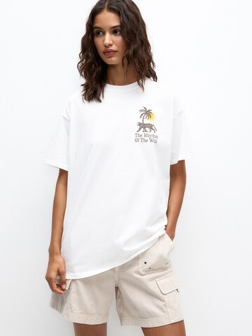 T-shirt Pull&Bear en gris : devant