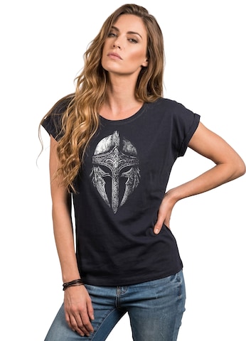 MAKAYA Shirt 'Vikinger Helm' in Blue: front