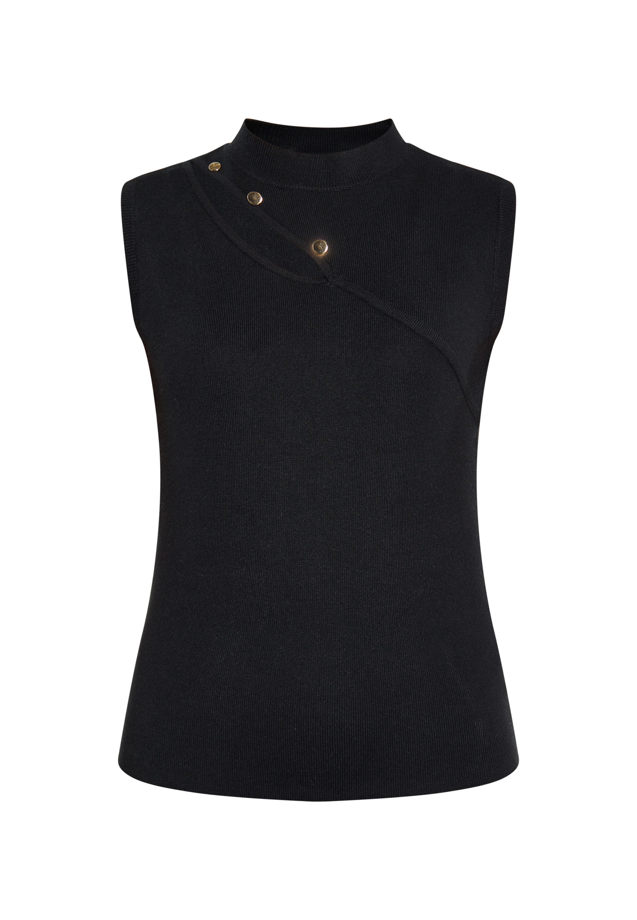 faina - Top de malha em preto: frente