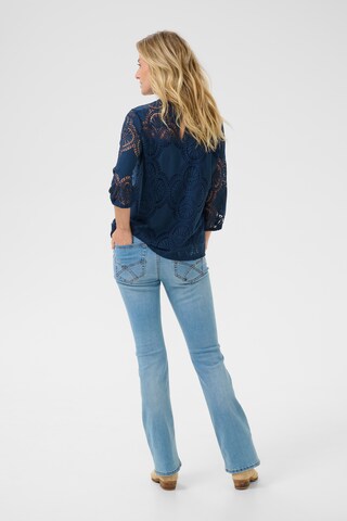 Cream Blouse 'Amaja' in Blue