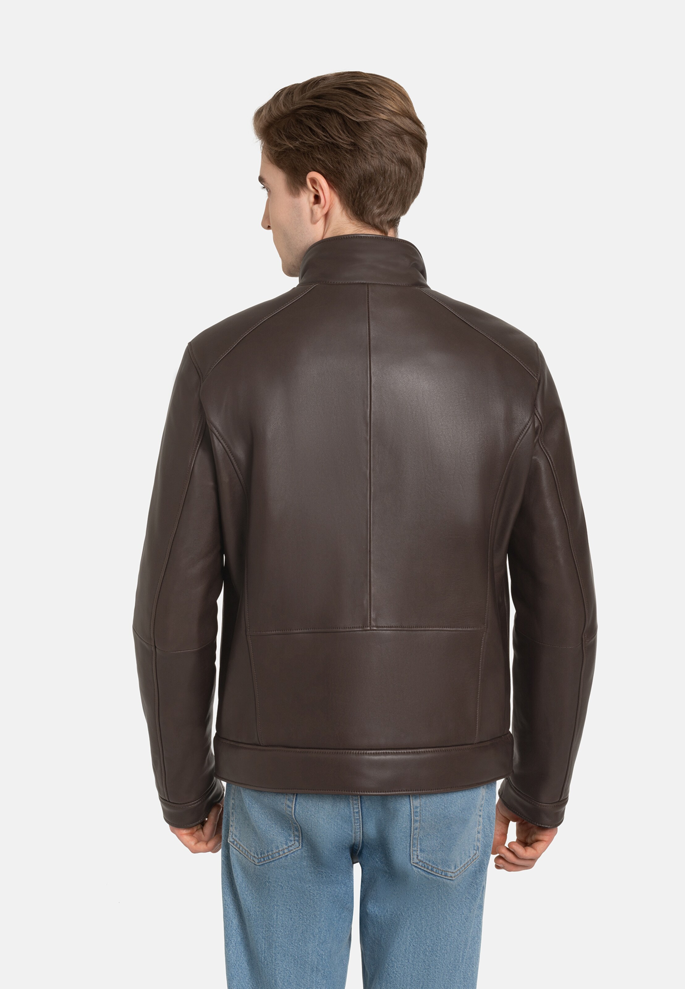 Männer Große Größen Werner Christ Lederjacke 'Thorben' in Dunkelbraun - NL82829 Männer Große Größen Werner Christ Lederjacke 'Thorben' in Dunkelbraun - NL82829