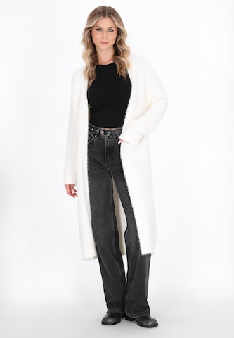 DreiMaster Vintage Gebreid vest 'Vintage' in Wit: voorkant