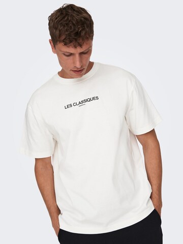 Only & Sons - Camiseta 'Les Classiques' en blanco