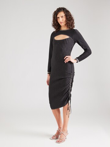 Liu Jo - Vestido de punto en negro: frente