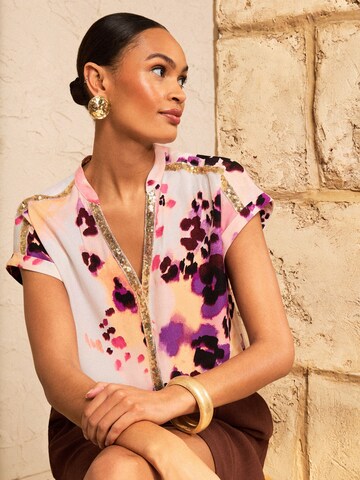 love & roses Blouse in Roze