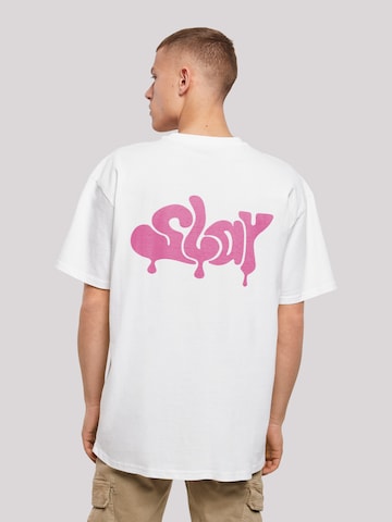 T-Shirt 'SLAY' F4NT4STIC en blanc