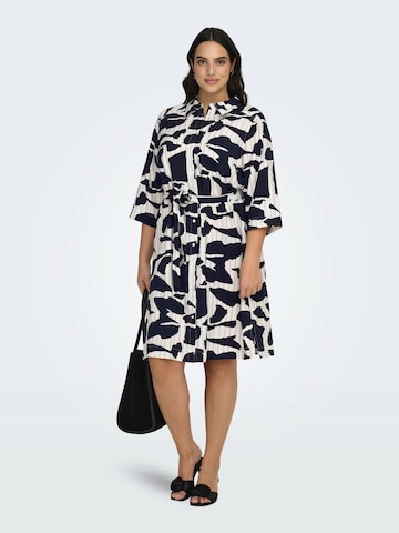 ONLY Carmakoma Skjortklänning 'CARMisia' i vit: framsida