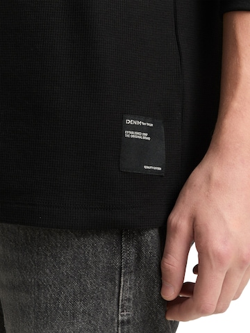 TOM TAILOR DENIM Shirt in Zwart